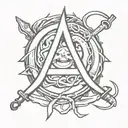 anarchist symbol tattoo design idea