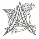 anarchist symbol tattoo design idea