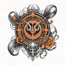Create a tattoo design that embodies the deep philosophical concept of "Titik 0" (Zero Point). This tattoo should visual tattoo design idea