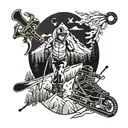 I have two daughters, Elle and Blake, and we love the outdoors, skiing, and mountain biking tattoo design idea