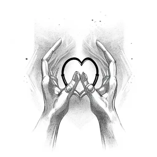 heartbeat ending with a small hand tattoo design idea