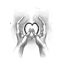 heartbeat ending with a small hand tattoo design idea