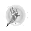 heartbeat ending with a small hand tattoo design idea