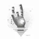 heartbeat ending with a small hand tattoo design idea