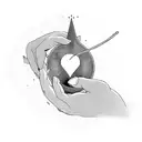 heartbeat ending with a small hand tattoo design idea