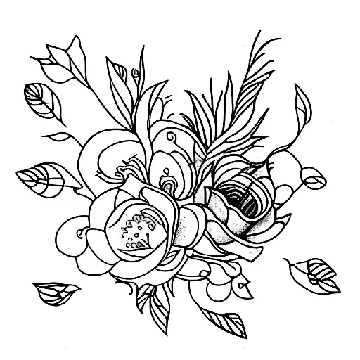 birth flowers, February, April, July, August, October, November tattoo design idea