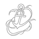 anchor heart infinity symbol   tattoo design idea