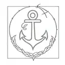 anchor heart surrounded tattoo design idea