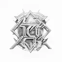 ac/dc tattoo design idea