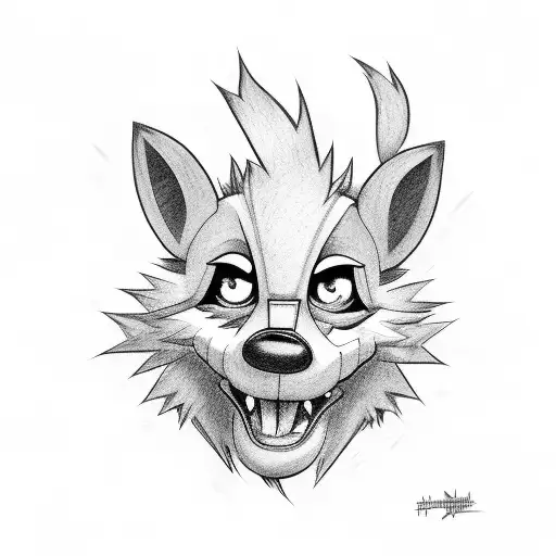 Mangle from fnaf tattoo design idea