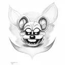 Mangle from fnaf tattoo design idea