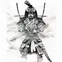 Aztec samurai tattoo design idea