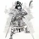 Aztec samurai tattoo design idea