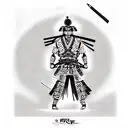Aztec samurai tattoo design idea