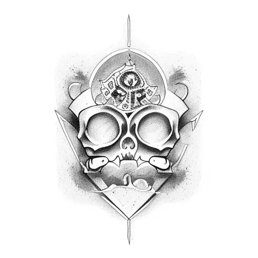 Hourglass with coordinates on top and memento mori on the bottom tattoo design idea