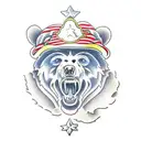 american traditional bear tattoo design idea