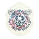 american traditional bear tattoo design idea