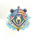 american traditional bear tattoo design idea