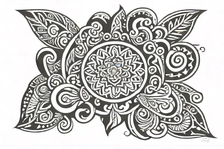 Maori inspired design tattoo design idea