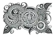Maori patterns tattoo design idea