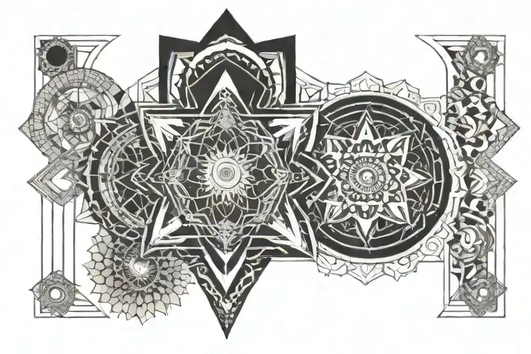 chakras, hamsa hand, all seeing eye, higher Consciousness, Gemini  tattoo design idea