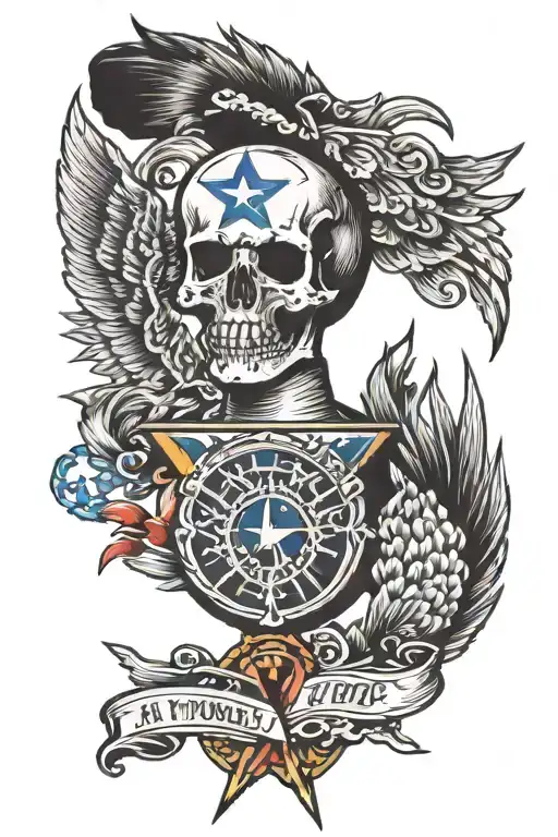 Air Force and military intelligence power tattoo design idea