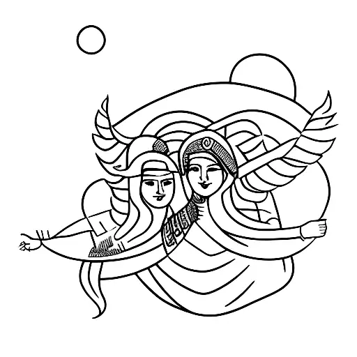 ARIES WOMEN SONALI WITH MOM DAD tattoo design idea