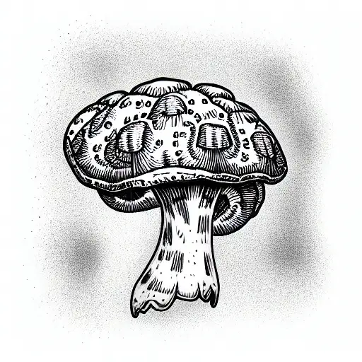 fly agaric tattoo design idea