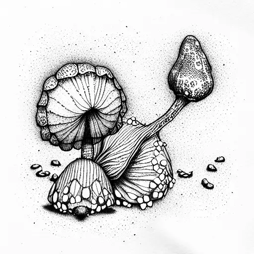 fly agaric tattoo design idea