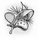 fly agaric tattoo design idea