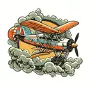 propeller plane tattoo design idea