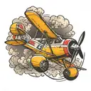 propeller plane tattoo design idea