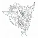 evanescence logo with lyrics why must we fall apart to understand how to fly I will find a way  tattoo design idea