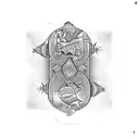 Joker playing card with yin yang koi fish tattoo design idea