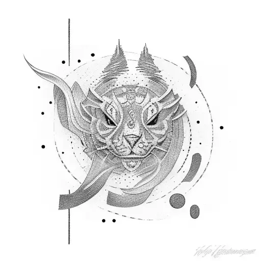 half sleeve time money abstract tattoo design idea