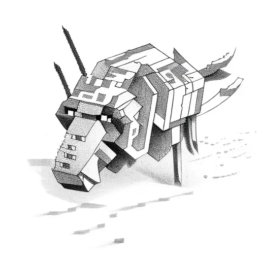 minecraft tattoo design idea