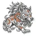 Sicilian wolves tattoo design idea