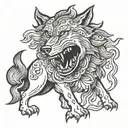 Sicilian wolves tattoo design idea