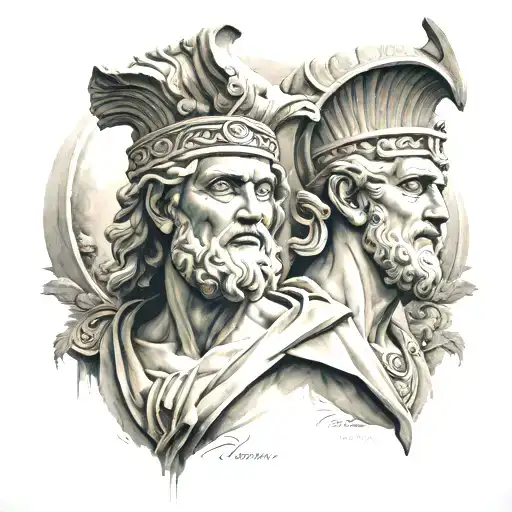 Cesar, Ancien Greece gods tattoo design idea