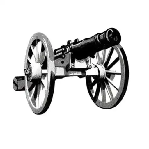 a cannon tattoo design idea