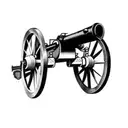 a cannon tattoo design idea