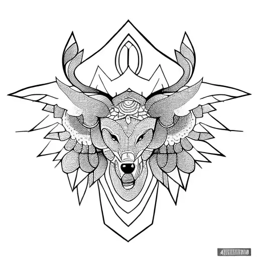 representation of strength, family like orientational qualities and peace tattoo design idea