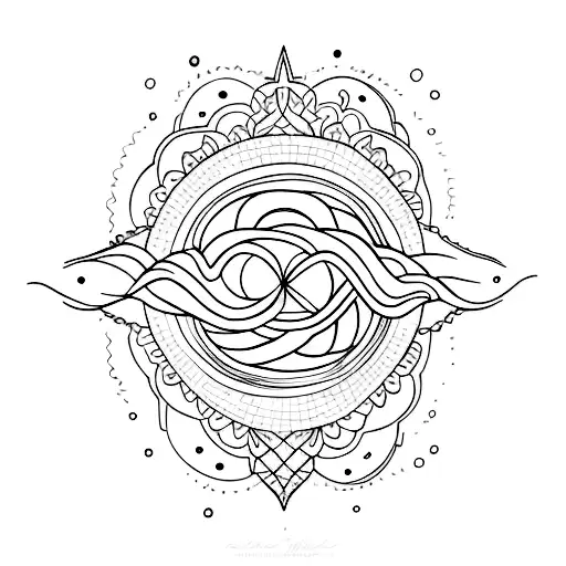 Soleil Mentale coeur tattoo design idea