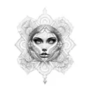 Soleil Mental coeur tattoo design idea