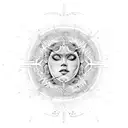 Soleil Mental coeur tattoo design idea