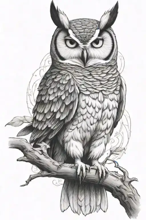 spirit owl Wan Shi Tong from avatar aang,  tattoo design idea