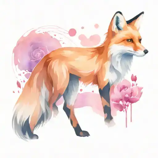 Fox tattoo design idea