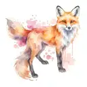 Fox tattoo design idea