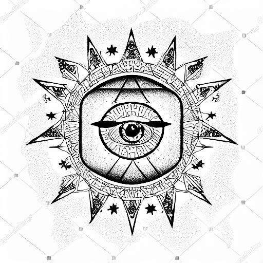 Third Eye with cancer constellation  tattoo design idea