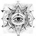 Third Eye with cancer constellation  tattoo design idea
